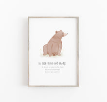 Laden Sie das Bild in den Galerie-Viewer, Print/Kunstdruck / Affirmation - Bär / Ich bin mutig