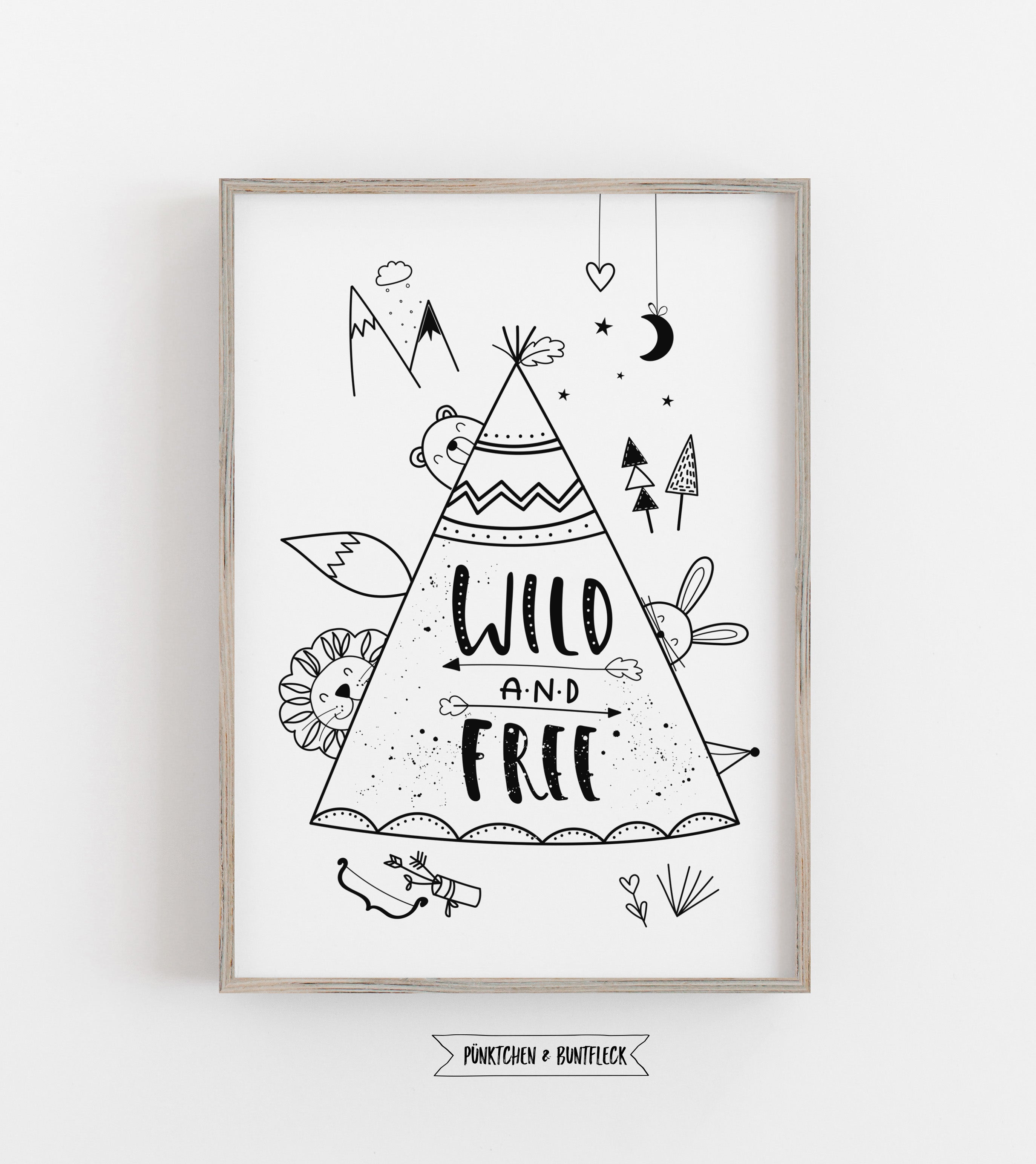 Kinderbild/Poster- Wild & Free