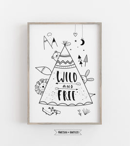 Kinderbild/Poster- Wild & Free