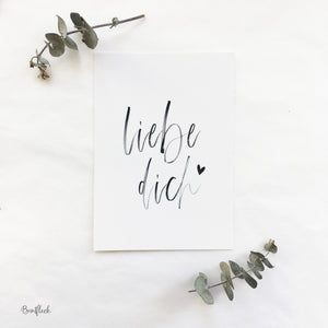 Karte/Postkarte - Liebe dich